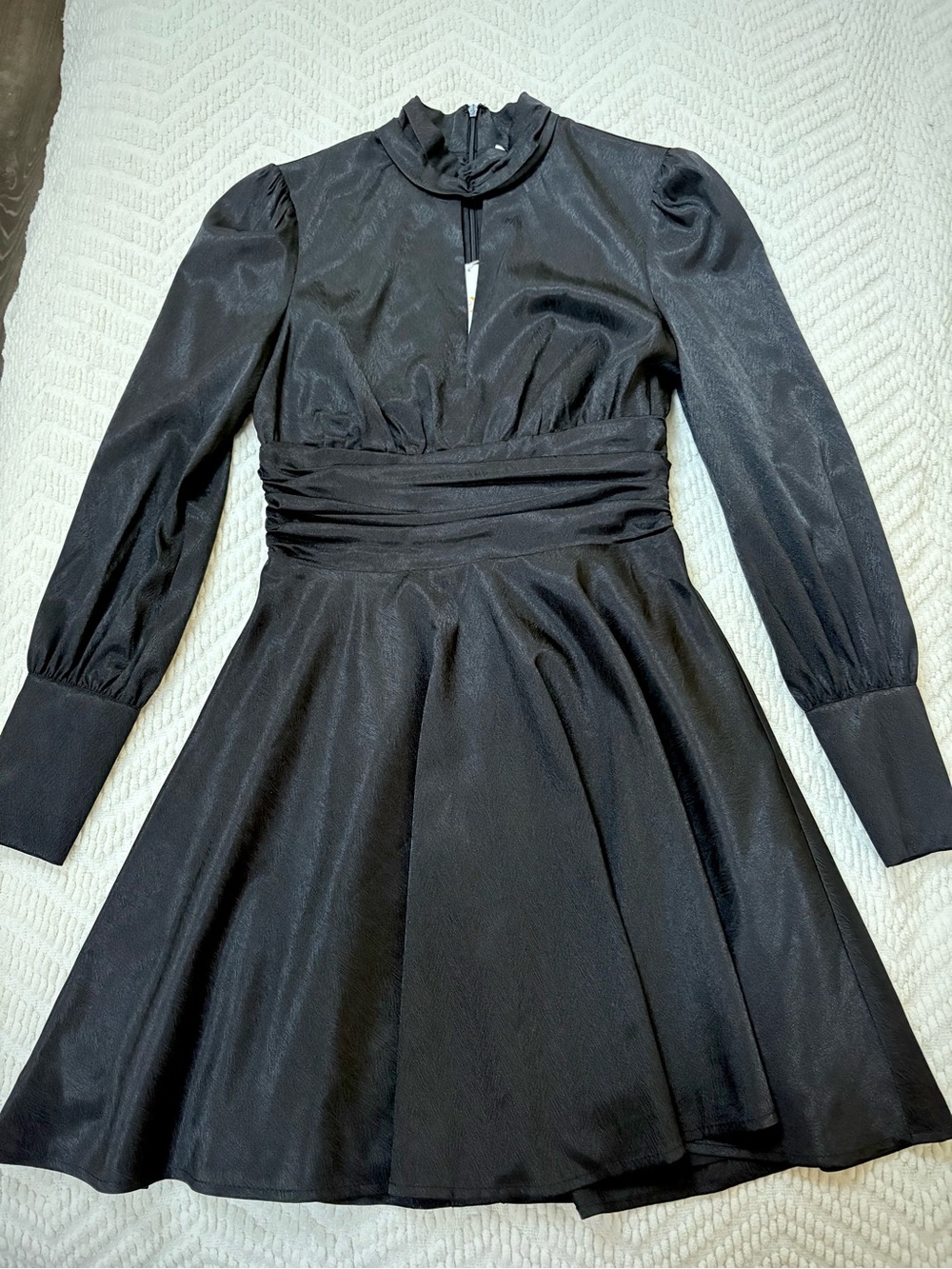NWT❗️ Black Long-Sleeve High Neck Fit-and-Flare Dress